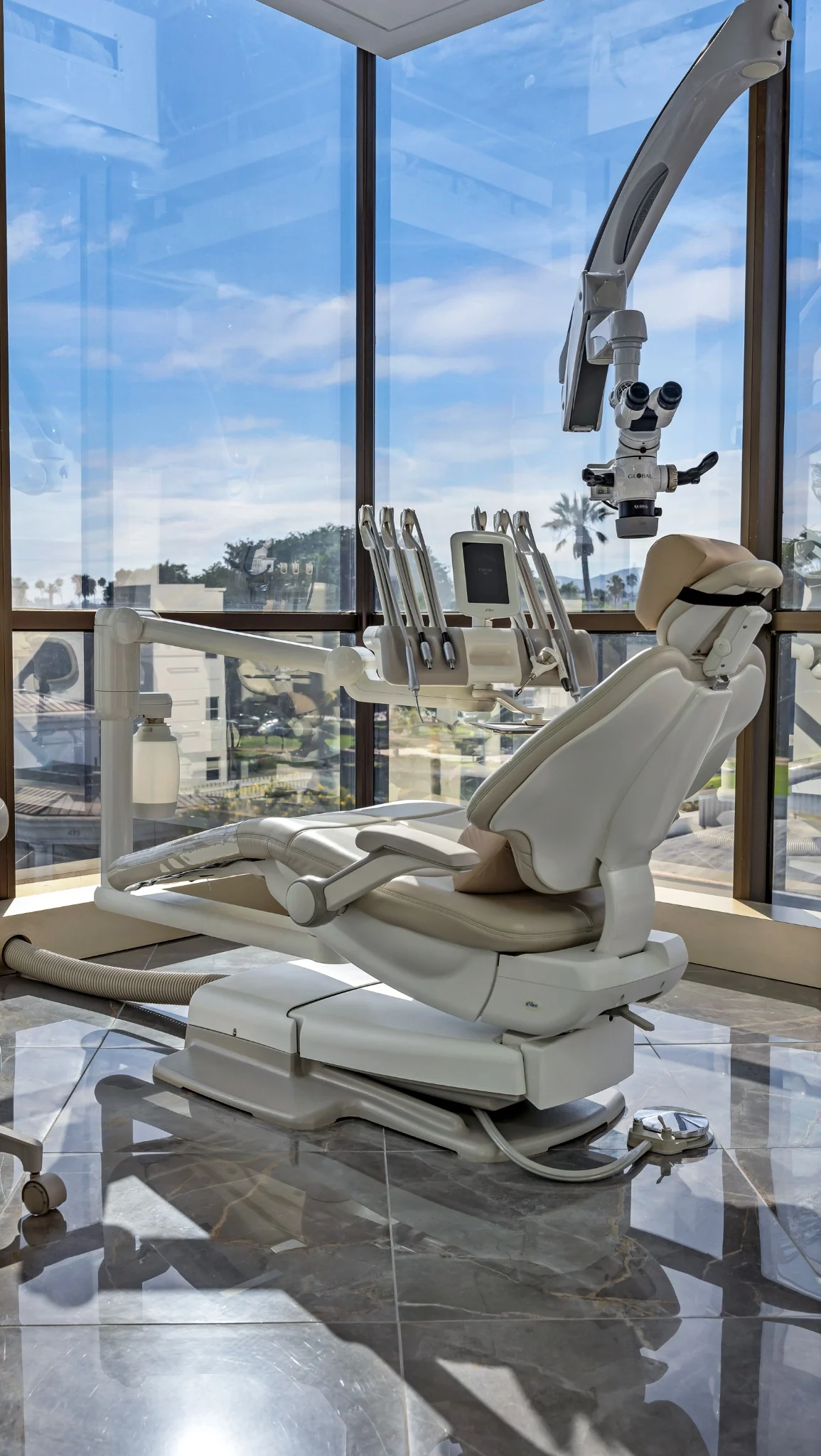 Dental operatory with microscope