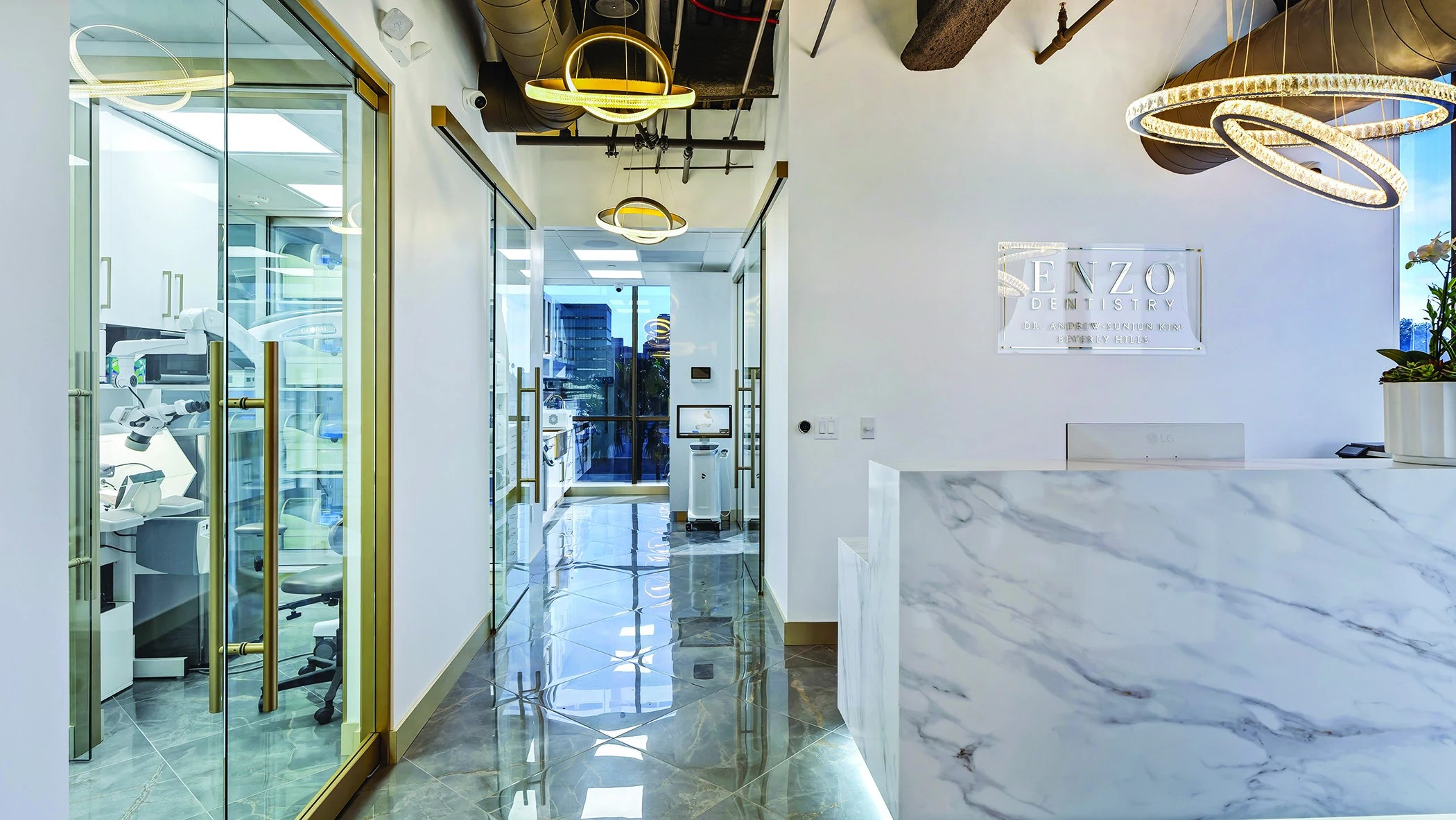 Private hallway at Enzo Dentistry